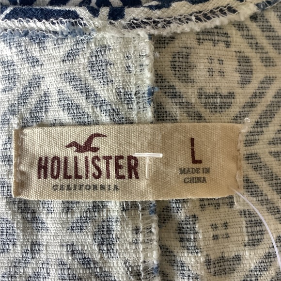 Hollister Sleeveless Dress Navy White Size Large New - Picture 5 of 11